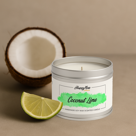 Coconut Lime Scented Candle - HappyNose Candles