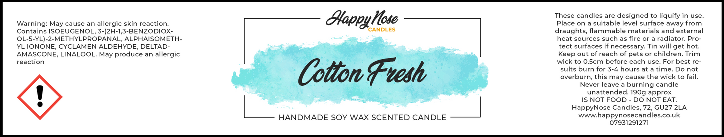 Cotton Fresh Scented Candle