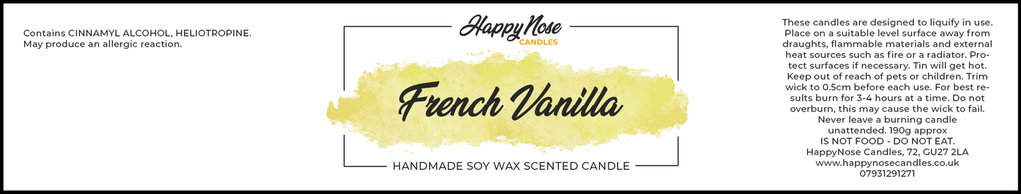 French Vanilla Scented Candle