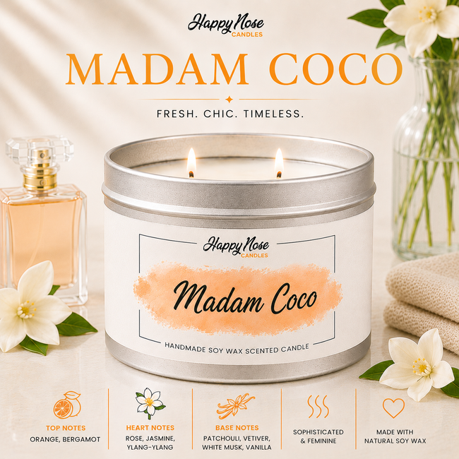 Madam Coco Large Double Wick Candle - HappyNose Candles