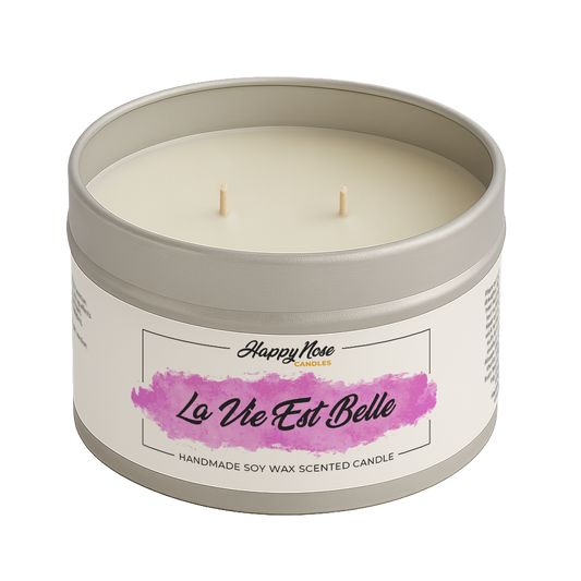 La Vie Est Belle Large Double Wick Candle