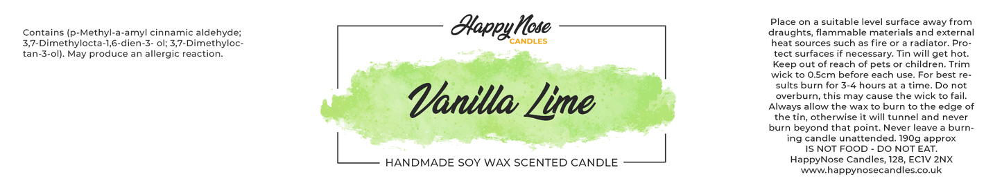 Vanilla Lime Scented Candle