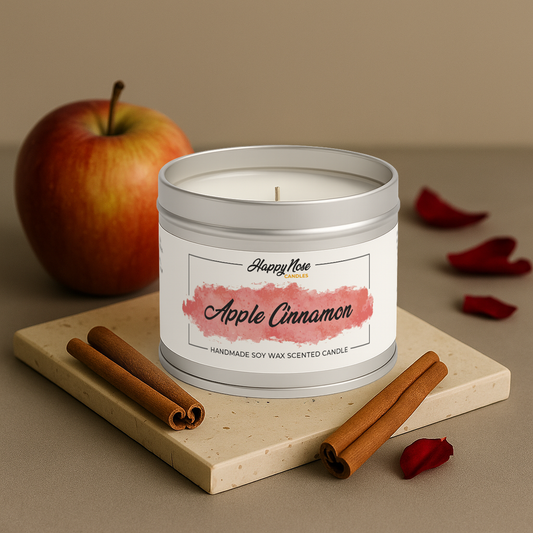 Apple Cinnamon Scented Candle - HappyNose Candles