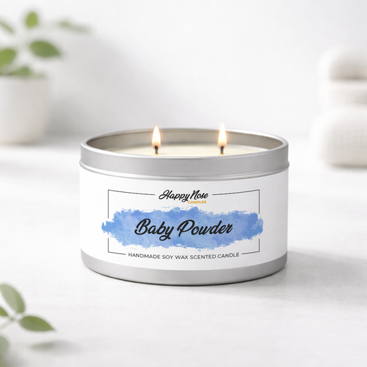 Baby Powder Large Double Wick Candle