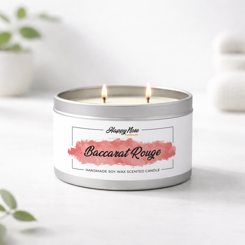 Baccarat Rouge Large Double Wick Candle - HappyNose Candles