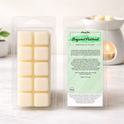 Bergamot & Patchouli 10 Cube Wax Melt - HappyNose Candles