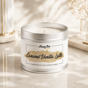 Caramel Vanilla Latte Scented Candle
