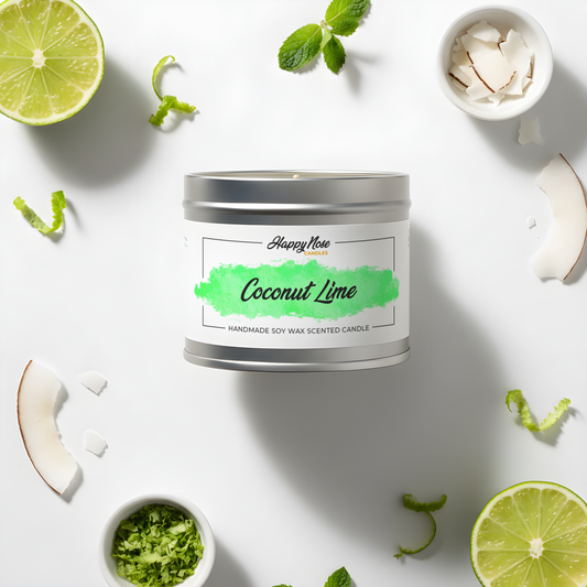 Coconut Lime Scented Candle - HappyNose Candles