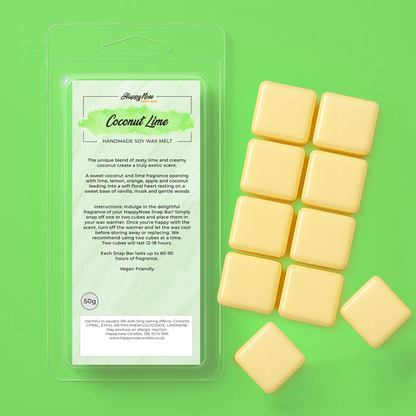 Coconut Lime 10 Cube Wax Melt - HappyNose Candles