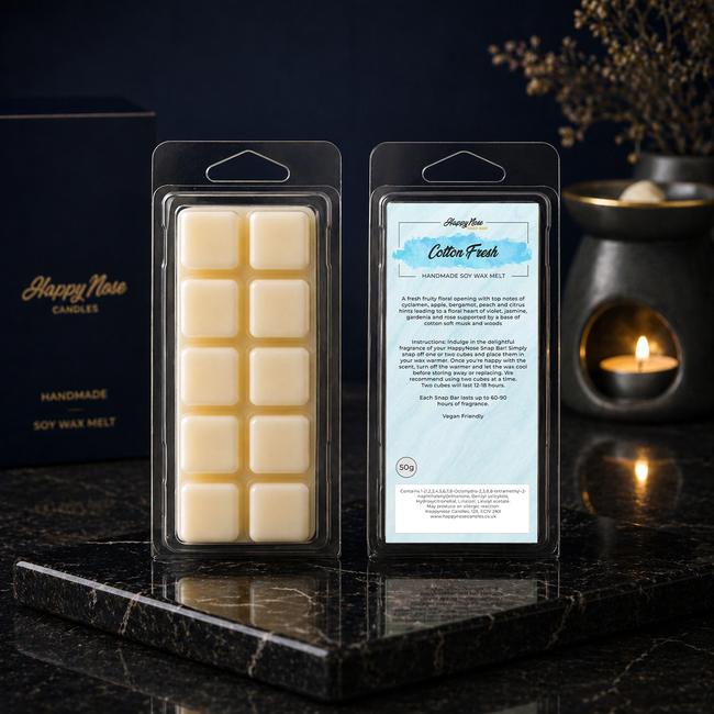 Cotton Fresh 10 Cube Wax Melt - HappyNose Candles