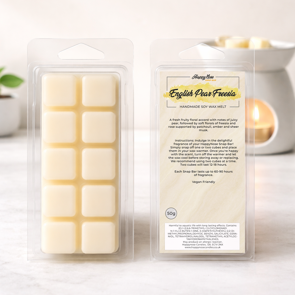 English Pear & Freesia 10 Cube Wax Melt - HappyNose Candles