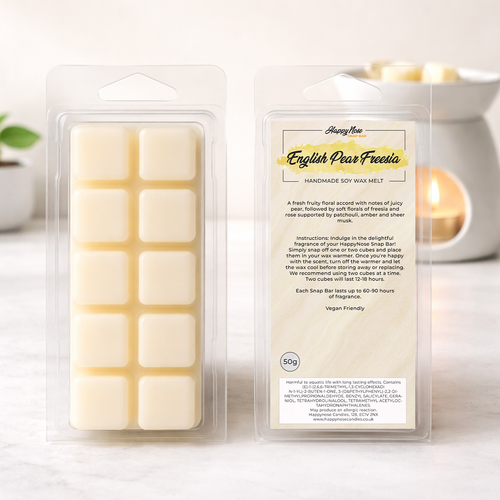 English Pear & Freesia 10 Cube Wax Melt - HappyNose Candles