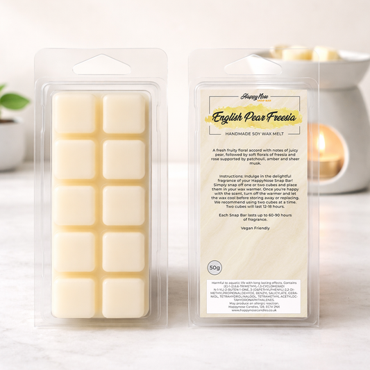 English Pear & Freesia 10 Cube Wax Melt - HappyNose Candles
