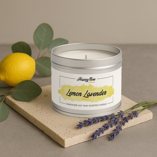Lemon Lavender Scented Candle - HappyNose Candles