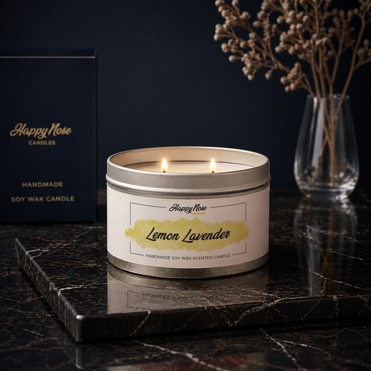 Lemon Lavender Large Double Wick Candle - HappyNose Candles