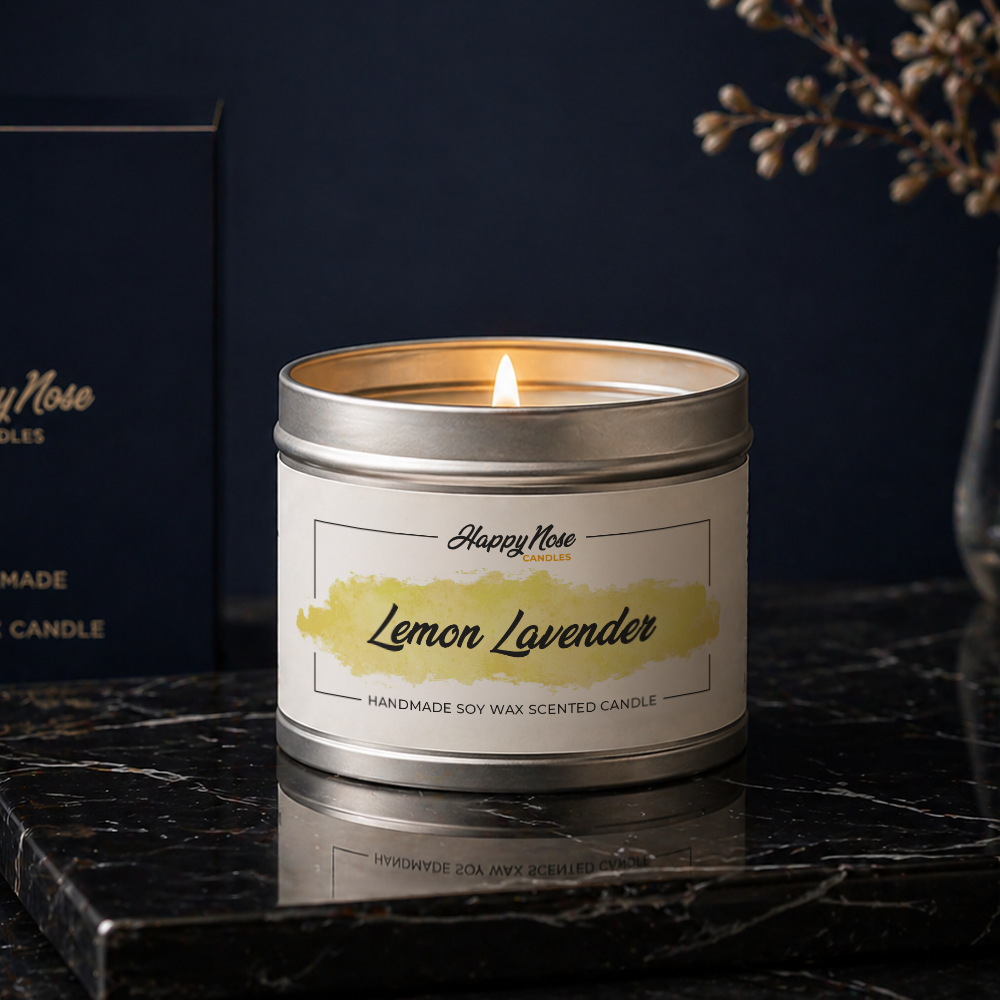 Lemon Lavender Scented Candle - HappyNose Candles
