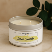 Duftkerze mit Zitronen-Lavendel-Duft