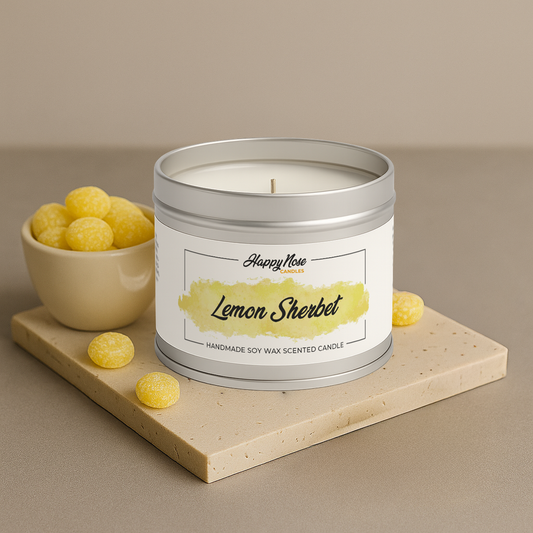 Lemon Sherbet Scented Candle - HappyNose Candles