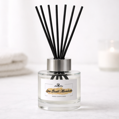 Lime Basil Mandarin Reed Diffuser - HappyNose Candles