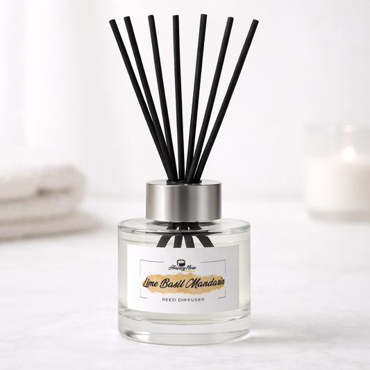 Lime Basil Mandarin Reed Diffuser - HappyNose Candles