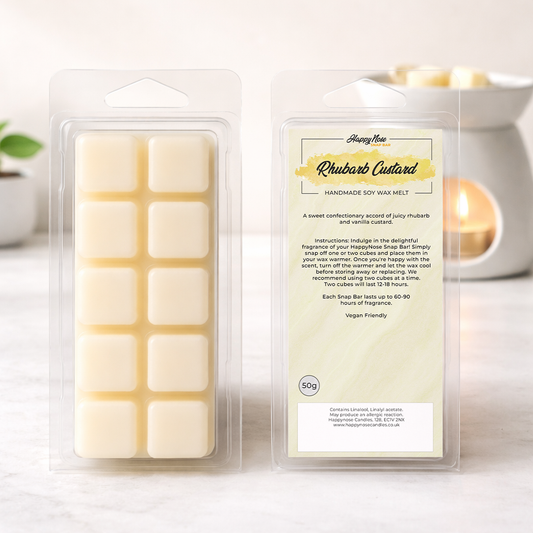 Rhubarb & Custard 10 Cube Wax Melt - HappyNose Candles