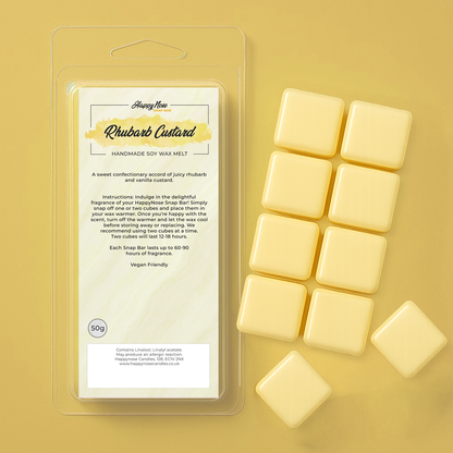 Rhubarb & Custard 10 Cube Wax Melt - HappyNose Candles