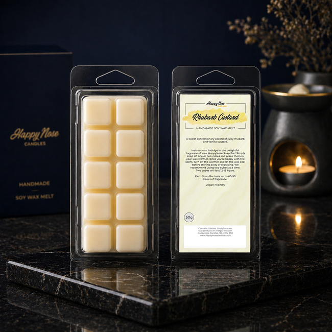 Rhubarb & Custard 10 Cube Wax Melt - HappyNose Candles