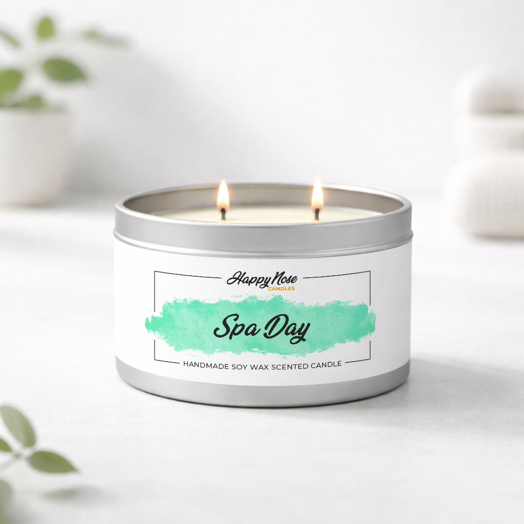 Spa Day Large Double Wick Candle - HappyNose Candles