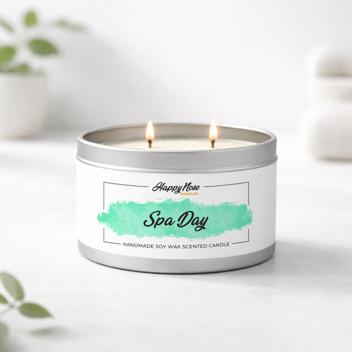 Spa Day Large Double Wick Candle - HappyNose Candles